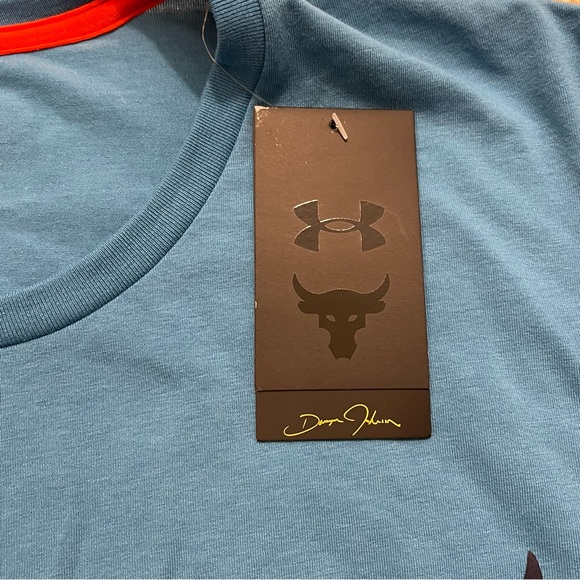 NEW Under Armour Shirt Mens 2XL XXL Blue Project Rock Veterans Day By Sea - FLAW - Picture 4 of 12